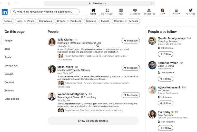 LinkedIn, yapay zekâ destekli kişi arama özelliğini kullanıma sunuyor