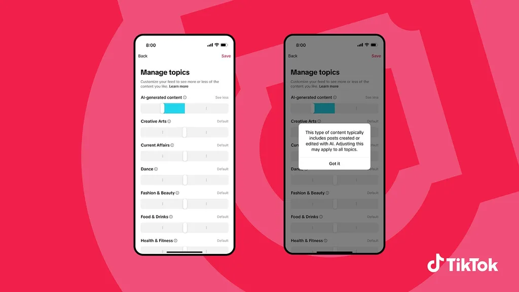 TikTok, kullanıcıların yapay zekâ içeriklerini azaltmasına olanak tanıyacak