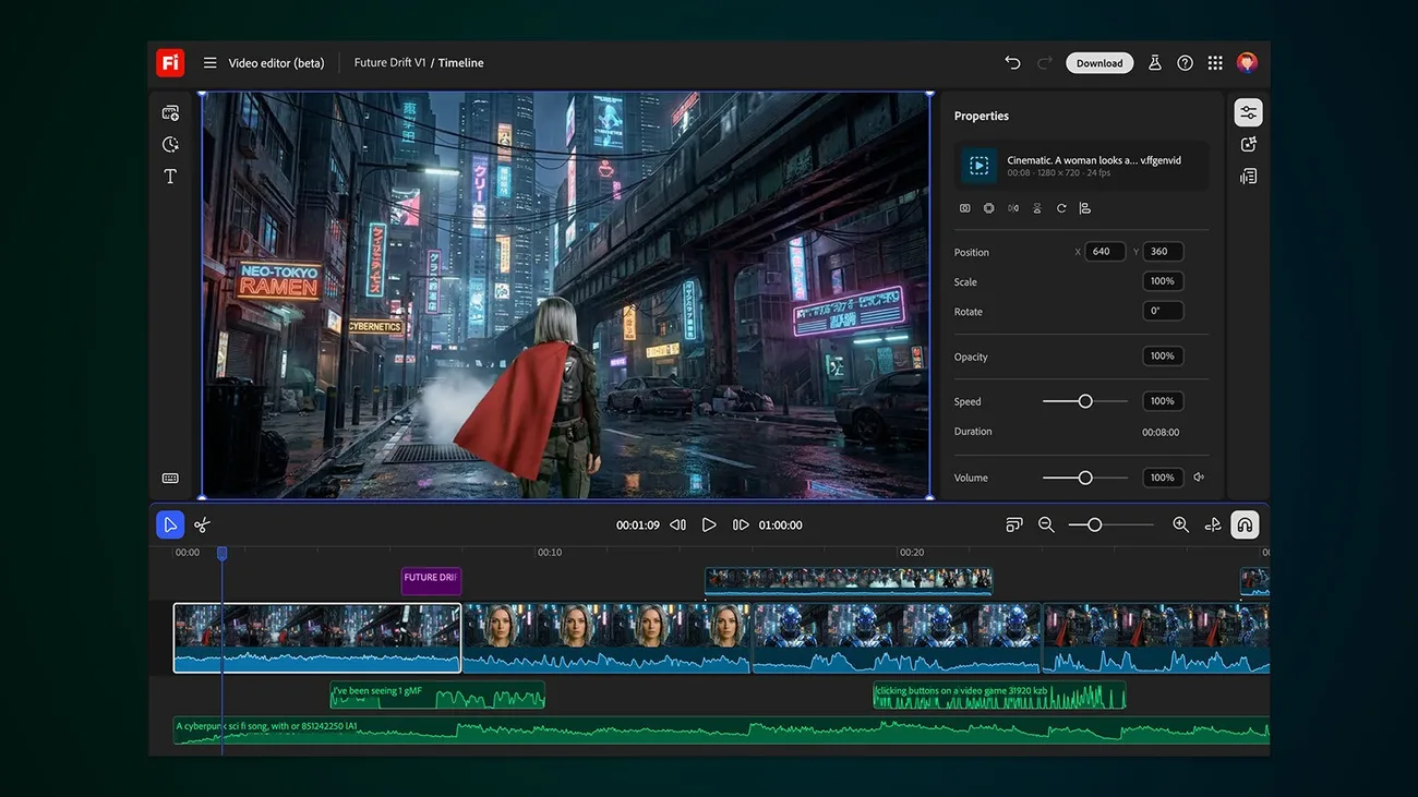 Adobe Firefly, metin tabanlı video düzenleme ve gelişmiş model desteği kazandı
