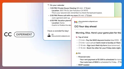 Google, CC aracıyla Gmail’de sabah planlarını otomatikleştiriyor