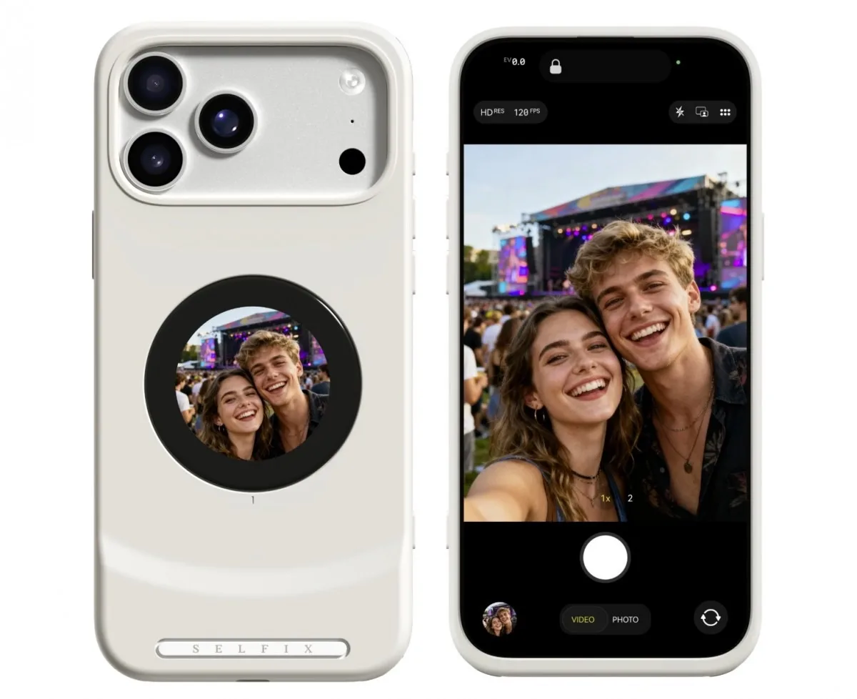 iPhone 17 Pro için geliştirilen Selfix kılıf, telefona ikinci bir AMOLED ekran ekliyor