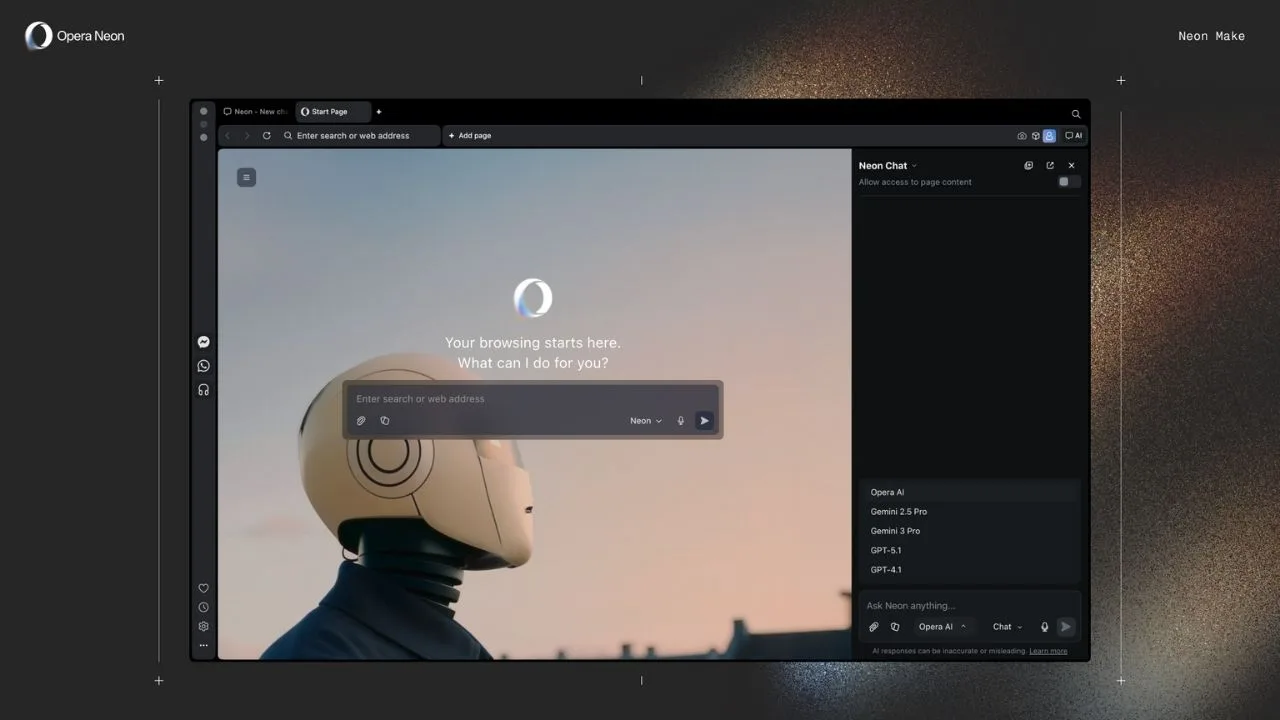 Opera Neon, yapay zekâ tarayıcı alanında abonelikle erişime açıldı