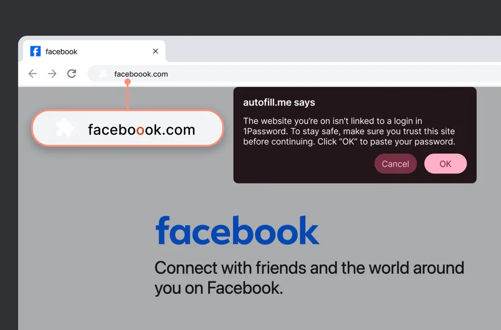 1Password, şüpheli sitelerde otomatik girişi durduruyor