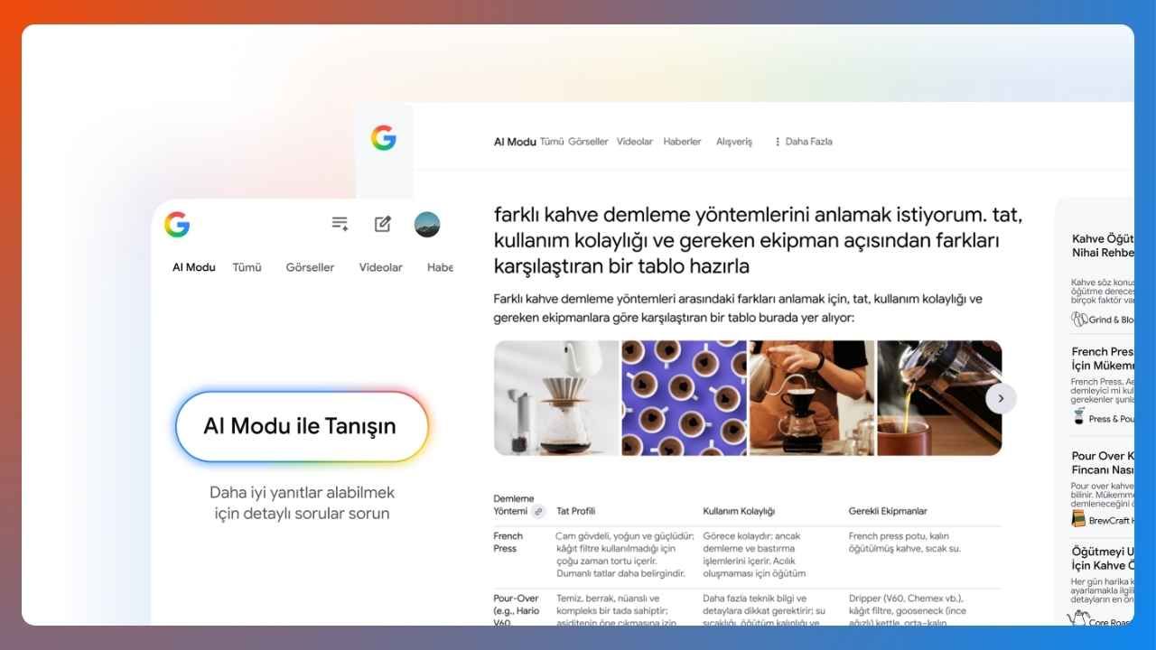 AI Bakışı, Google Arama sonuçlarını değiştiriyor