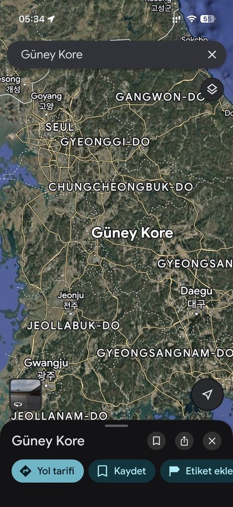 güney kore google haritalar