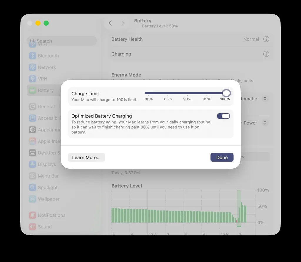 macOS 26.4 Beta yayında: Mac’lerde şarj sınırı artık ayarlanabiliyor