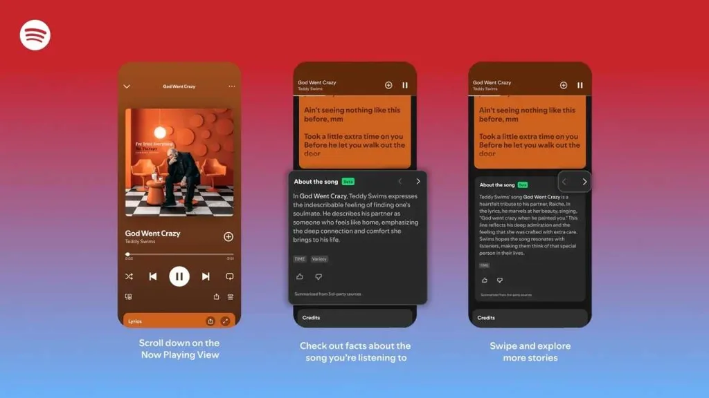 Spotify, dinlenen şarkıların arka planını anlatmaya başladı