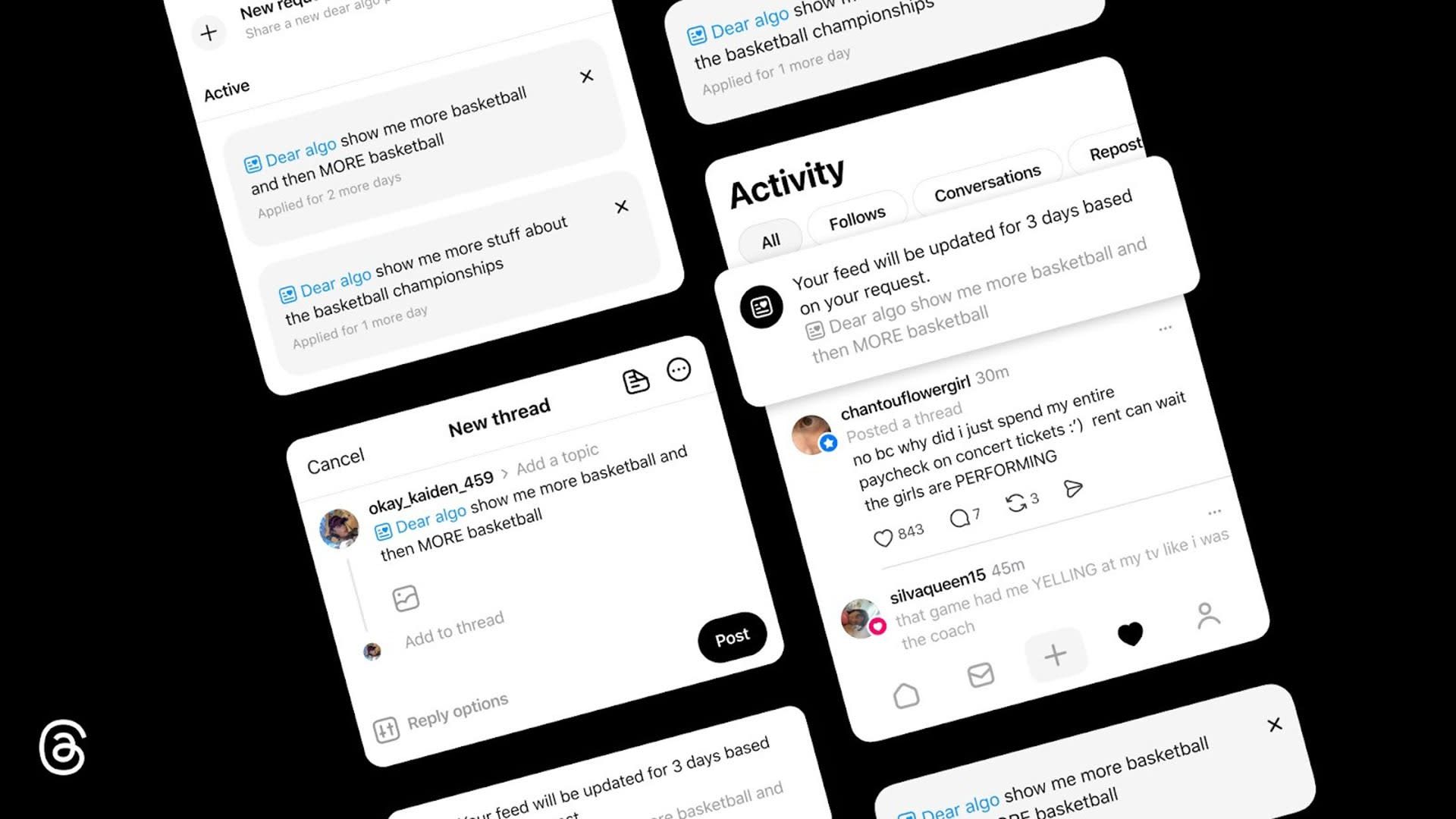 Meta, Threads’te içerik akışını kullanıcılara bırakıyor
