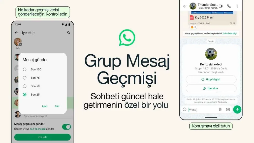 WhatsApp gruplarında 100 mesaja kadar geçmiş açılıyor