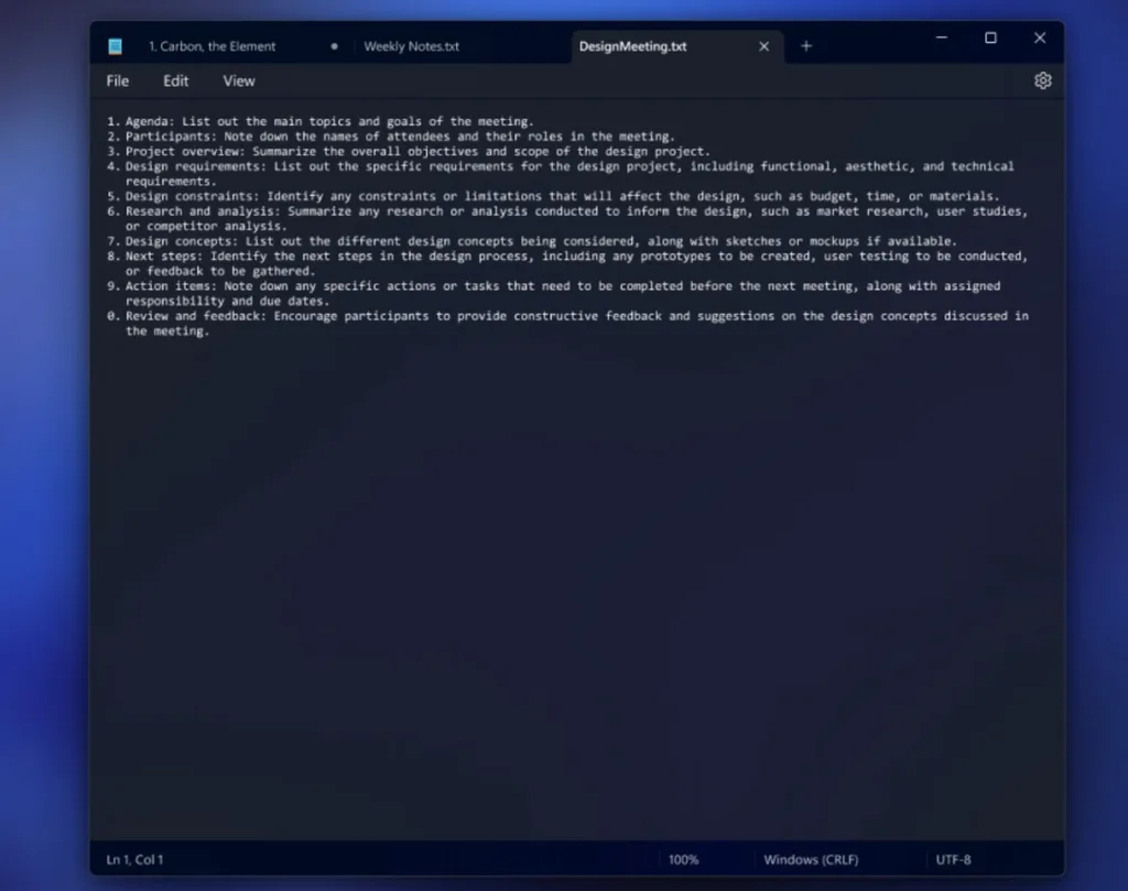 Microsoft Notepad’e görsel ekleme seçeneğini açıyor
