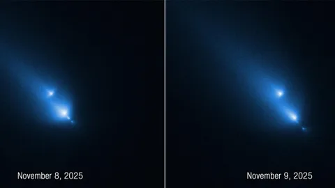Uzayda sıra dışı an: Hubble bir kuyruklu yıldızın parçalanmasını yakaladı