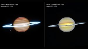 saturn webb hubble
