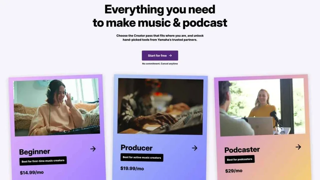 Yamaha Creator Pass çıktı: 7 paket, aylık 14,99 dolar