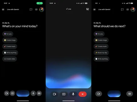 Google, Gemini Live Android uygulamasında alışılan görünümden vazgeçiyor