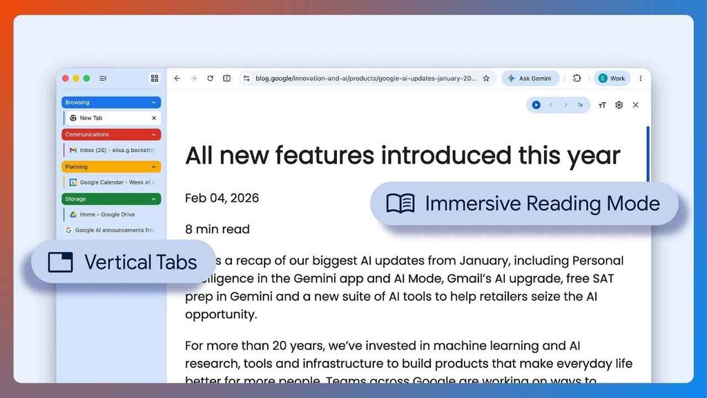 Google Chrome sonunda dikey sekmeleri masaüstüne getiriyor