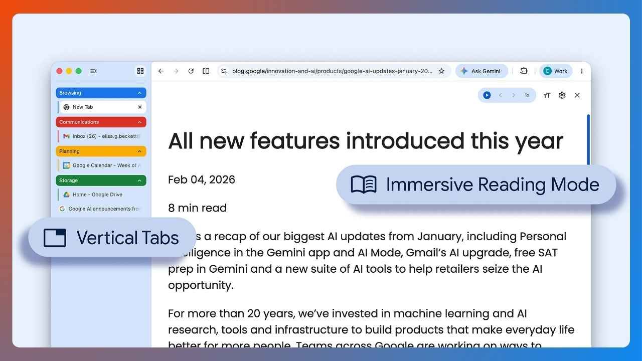 Google Chrome sonunda dikey sekmeleri masaüstüne getiriyor