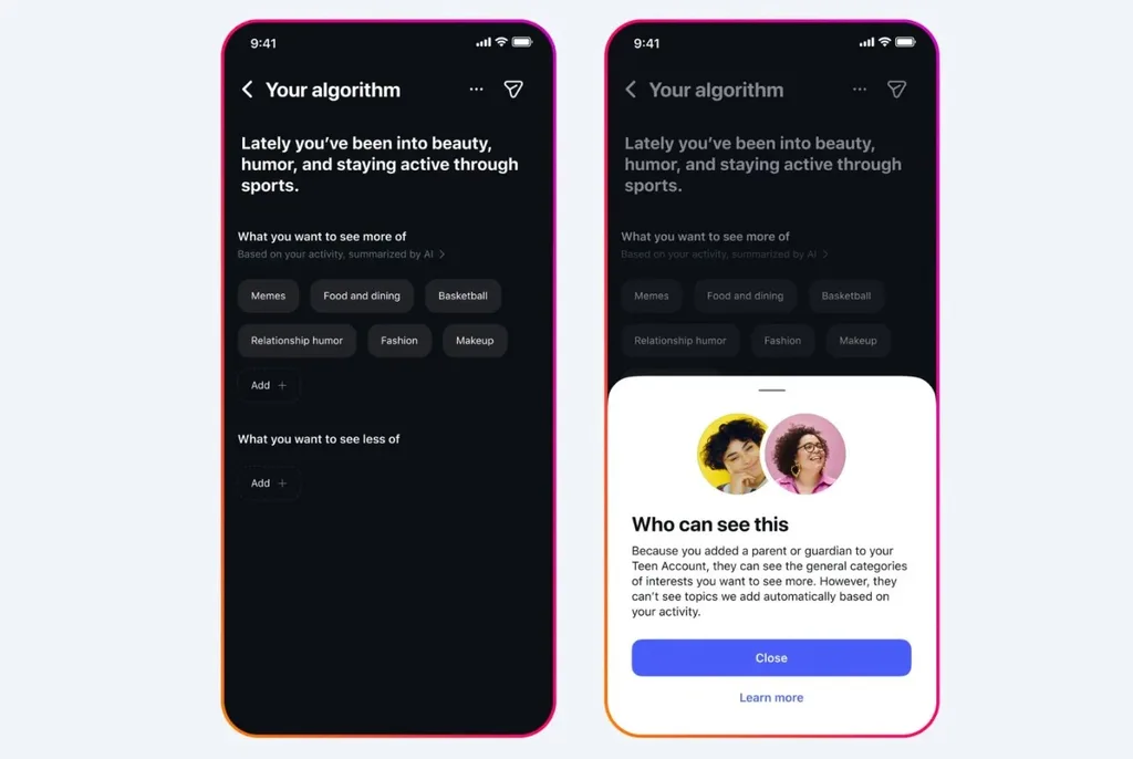 Meta gençlerin Instagram’daki ilgi alanlarını ailelere gösterecek