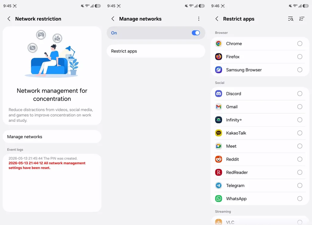 Samsung, One UI 9 ile dikkat dağıtan uygulamaların internetini kesecek