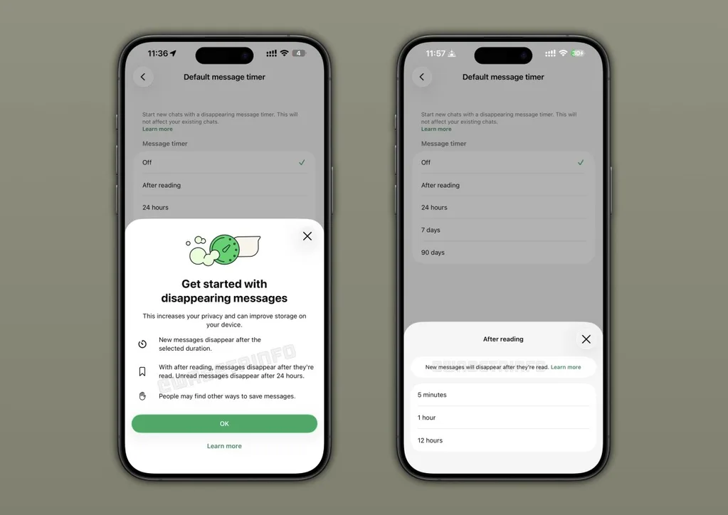 WhatsApp iOS sürümünde yeni kaybolan mesaj sistemini deniyor