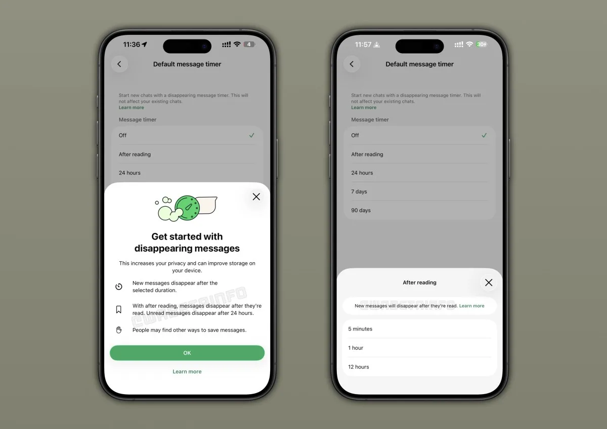 WhatsApp iOS sürümünde yeni kaybolan mesaj sistemini deniyor