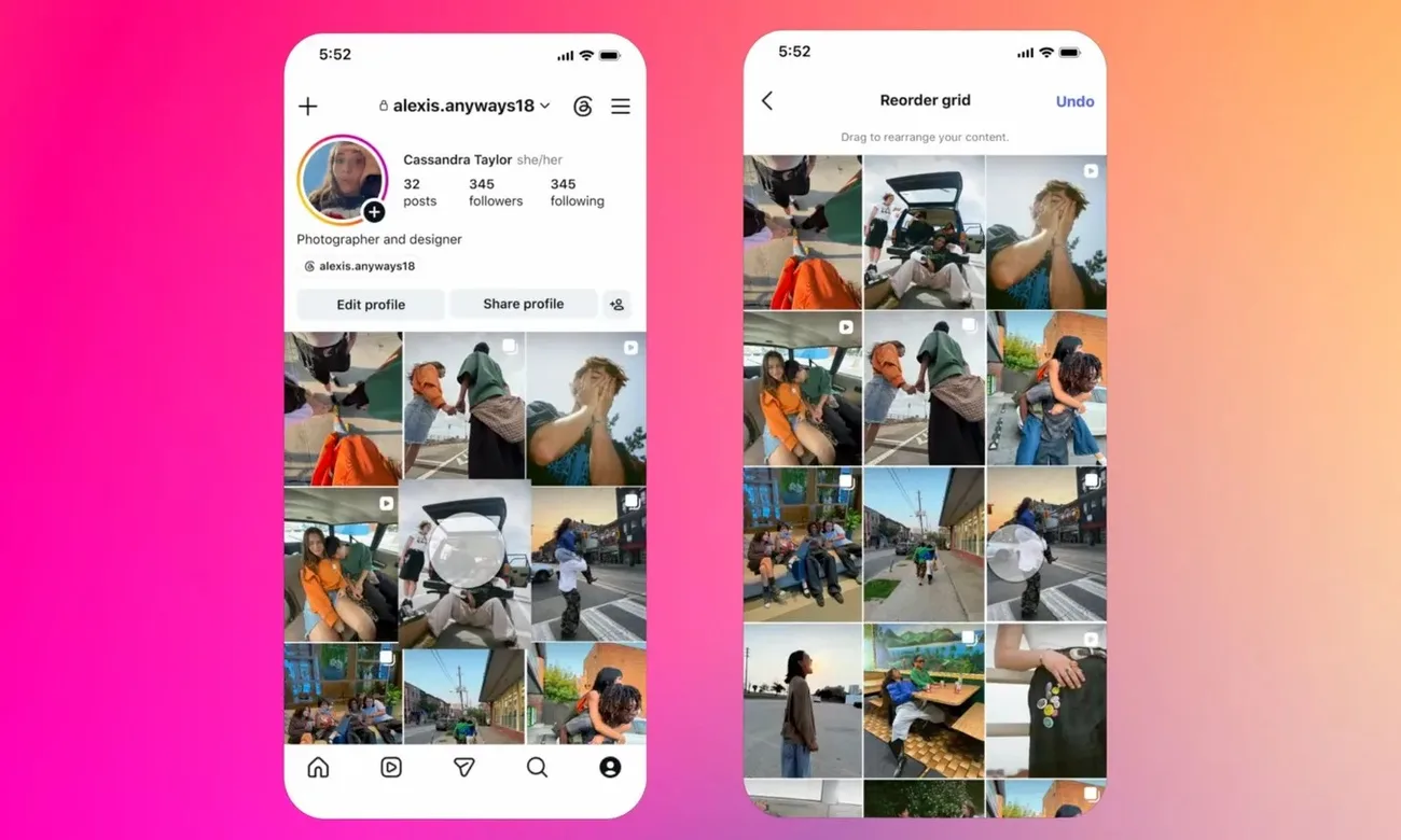 Instagram kullanıcıları artık profil görünümünü istedikleri gibi düzenleyebilecek