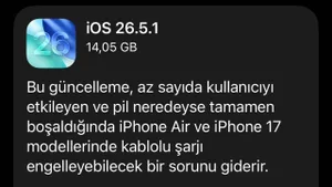 iOS 26.5.1, iPhone 17 ve Air şarj sorununu çözüyor