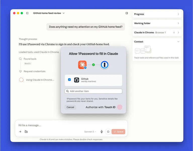 1Password, Claude’un parolalara erişmeden işlem yapmasını sağlayan özelliğini duyurdu