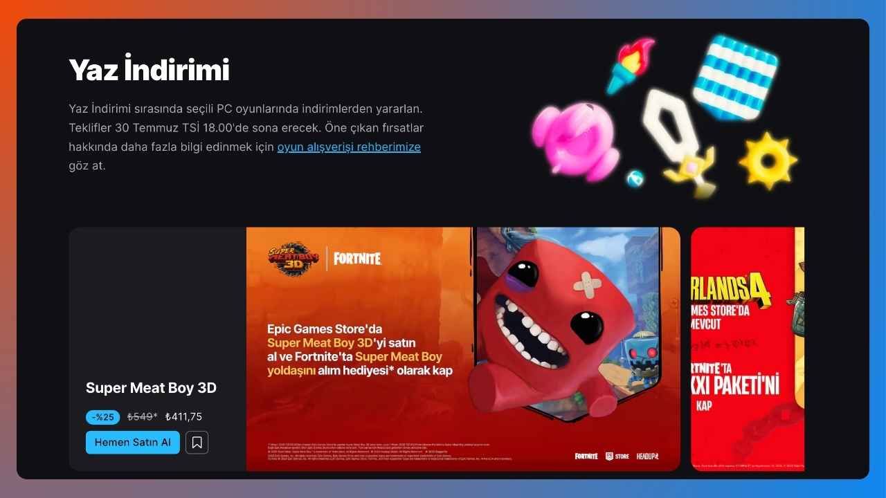 Epic Games indiriminde popüler oyunların fiyatı 7 TL’ye kadar düştü