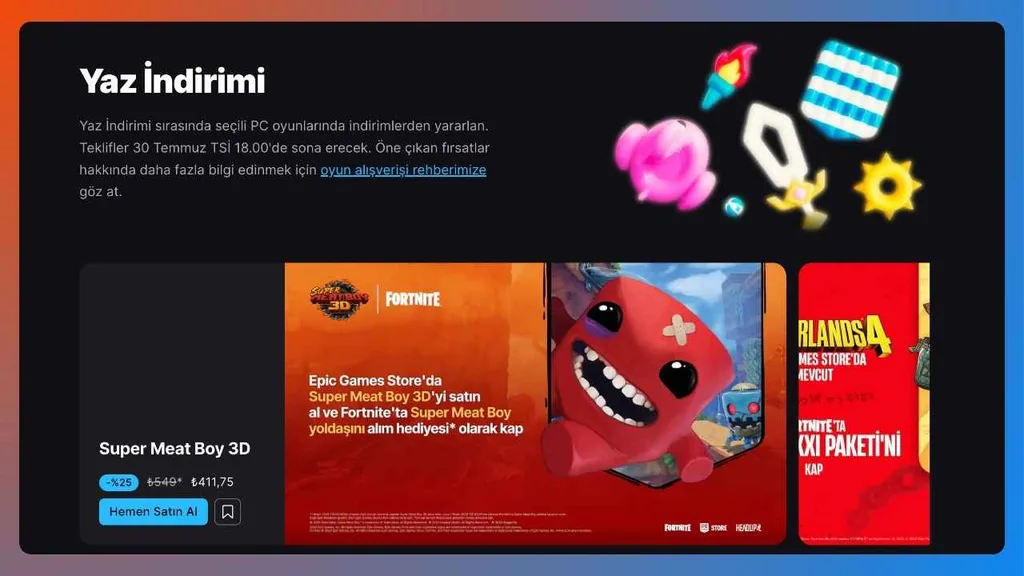 Epic Games indiriminde popüler oyunların fiyatı 7 TL’ye kadar düştü