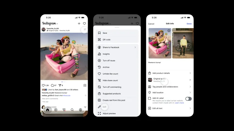 Instagram eski gönderilerin müziğini değiştirmeyi mümkün kıldı