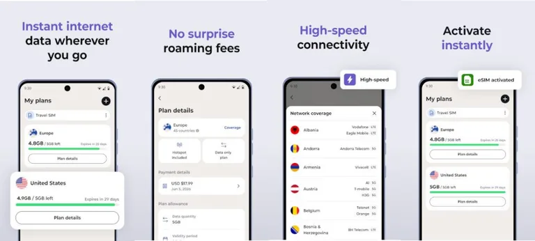 Motorola’nın yeni eSIM uygulaması 160 ülkede ücretsiz veri sunuyor
