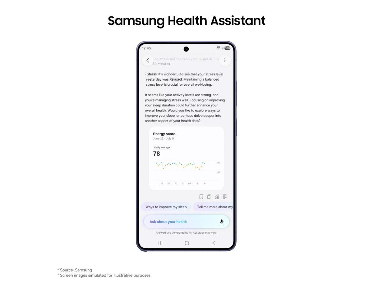 Samsung sağlık uygulamasına yapay zekâ destekli kişisel asistan ekledi