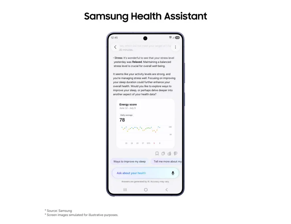Samsung sağlık uygulamasına yapay zekâ destekli kişisel asistan ekledi