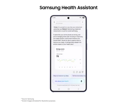 Samsung sağlık uygulamasına yapay zekâ destekli kişisel asistan ekledi