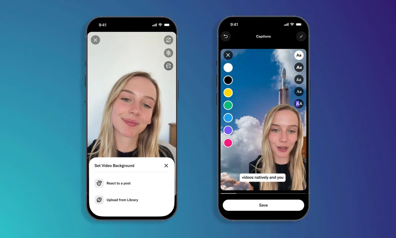 X videolar için altyazı ve yeşil ekran desteği sunmaya başladı