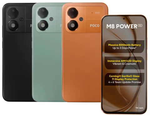Poco M8 Power 8000 mAh pil ve 120 Hz AMOLED ekranla sahnede