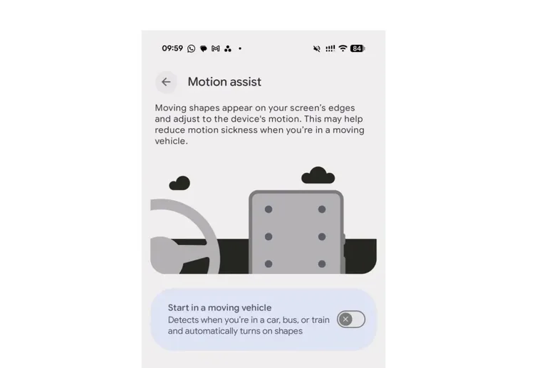 Android 17’nin ekrandaki hareketli noktaları araç tutmasını azaltabilir