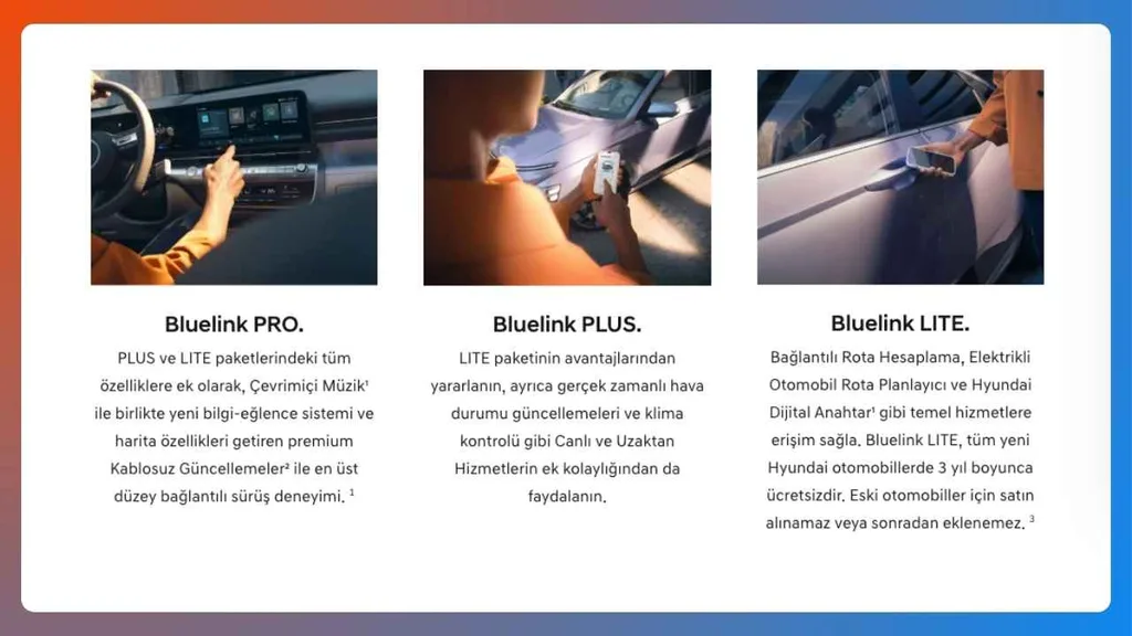 Hyundai Bluelink Türkiye’ye üç paketle geliyor