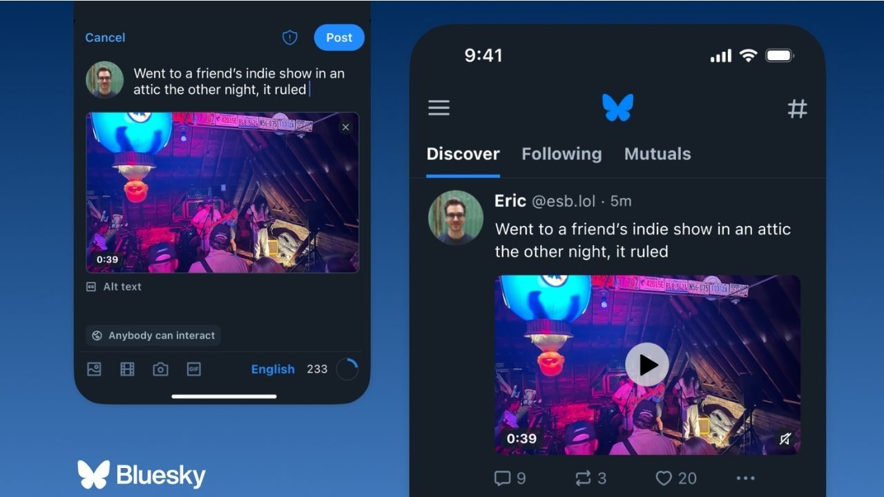 Bluesky video sınırını 10 dakikaya çıkardı, 300 MB desteği geldi