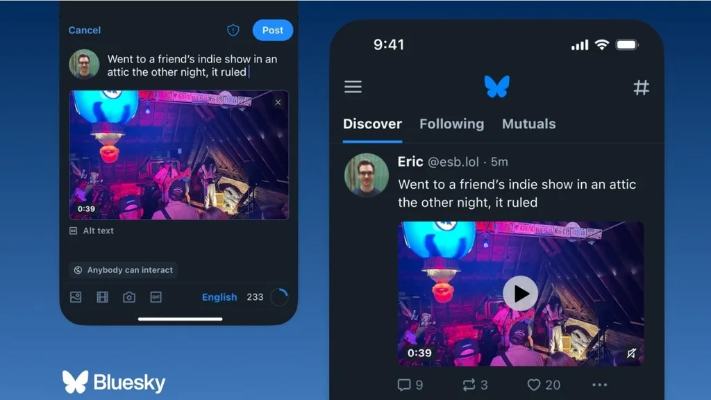 Bluesky video sınırını 10 dakikaya çıkardı, 300 MB desteği geldi