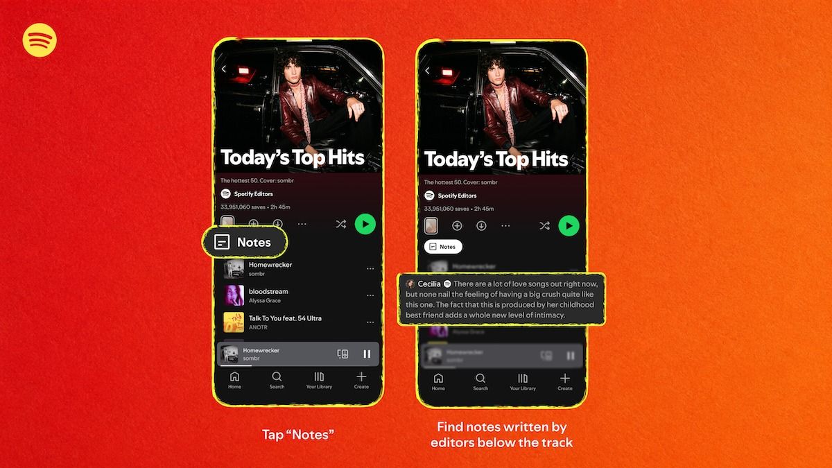 Spotify’da çalma listelerine kişisel notlar eklenebiliyor