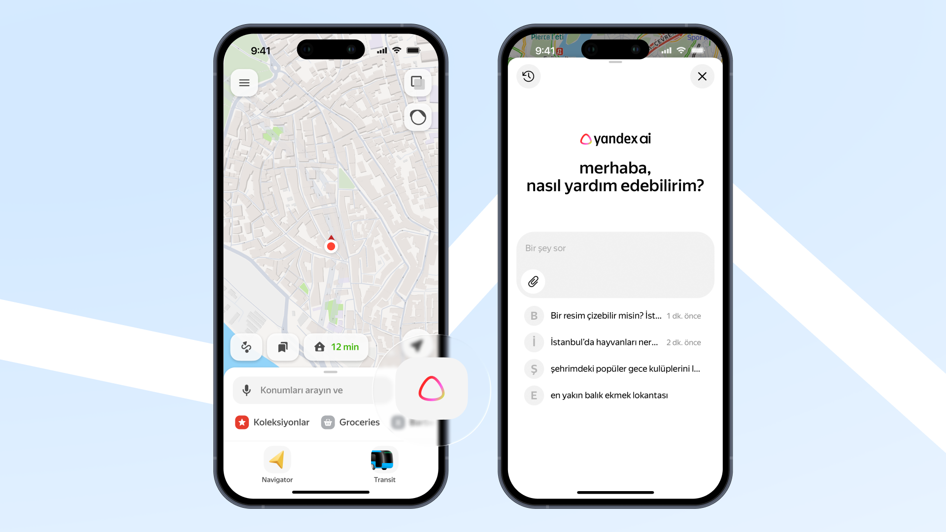 Yandex Haritalar artık sorulara yanıt verip rota hazırlıyor