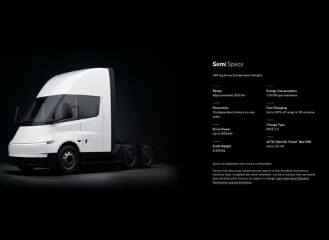 Tesla Semi Avrupa’da 550 km menzil ve 800 kW güç sunuyor