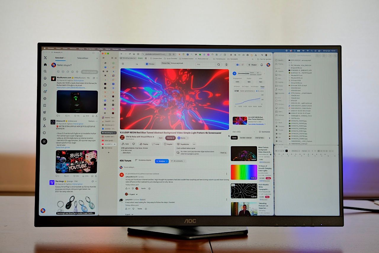 Oyun monitörü iş ve film için nasıl? AOC Q27G4XF İncelemesi