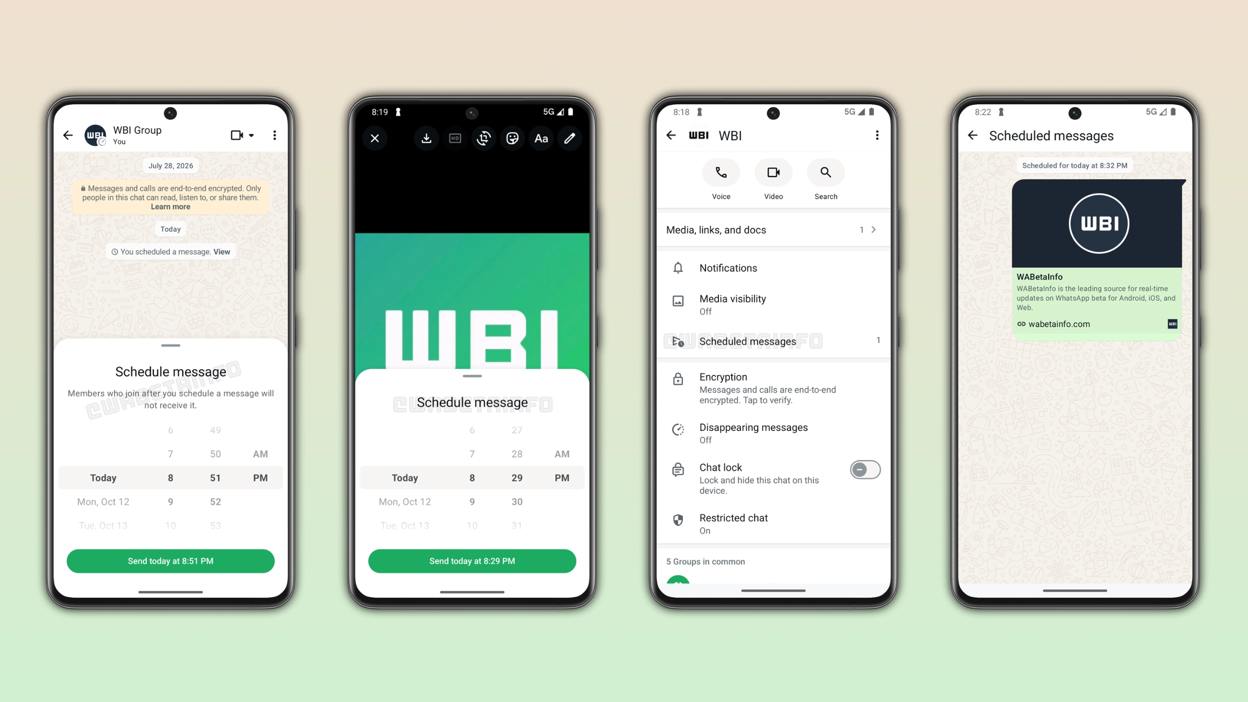 WhatsApp Android beta sürümünde mesajları iki hafta ileriye zamanlamayı açtı