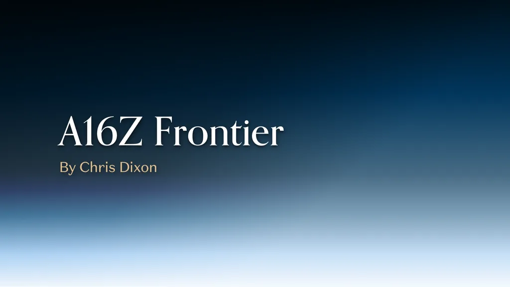 a16z Crypto, yapay zekâ ve yeni cihazlara da yatırım için Frontier adını aldı