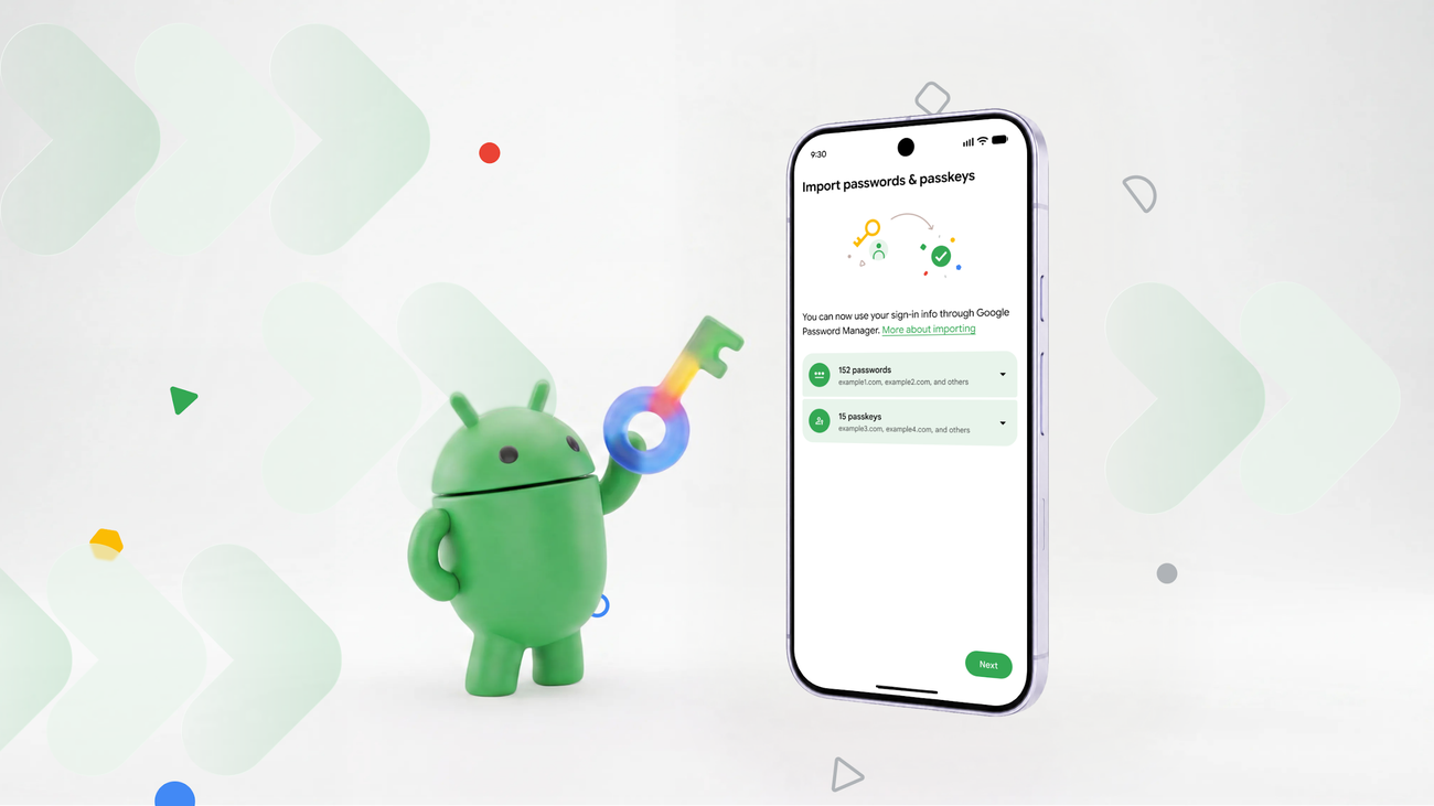 Android parola ve geçiş anahtarlarını uygulamalar arasında taşıyor