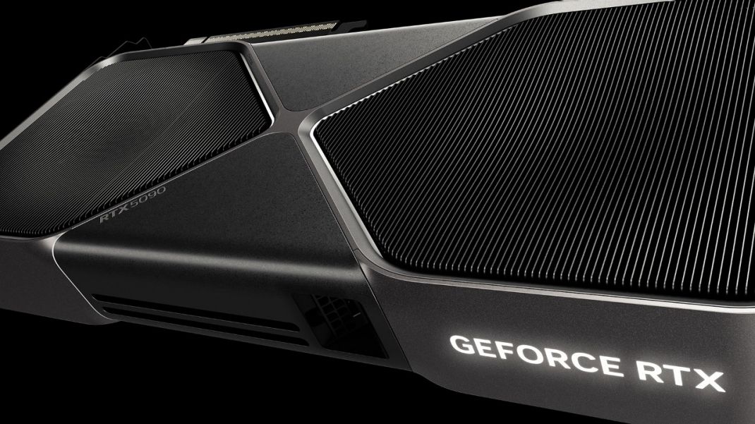 Official close-up photo of the NVIDIA GeForce RTX 5090 Founders Edition graphics card