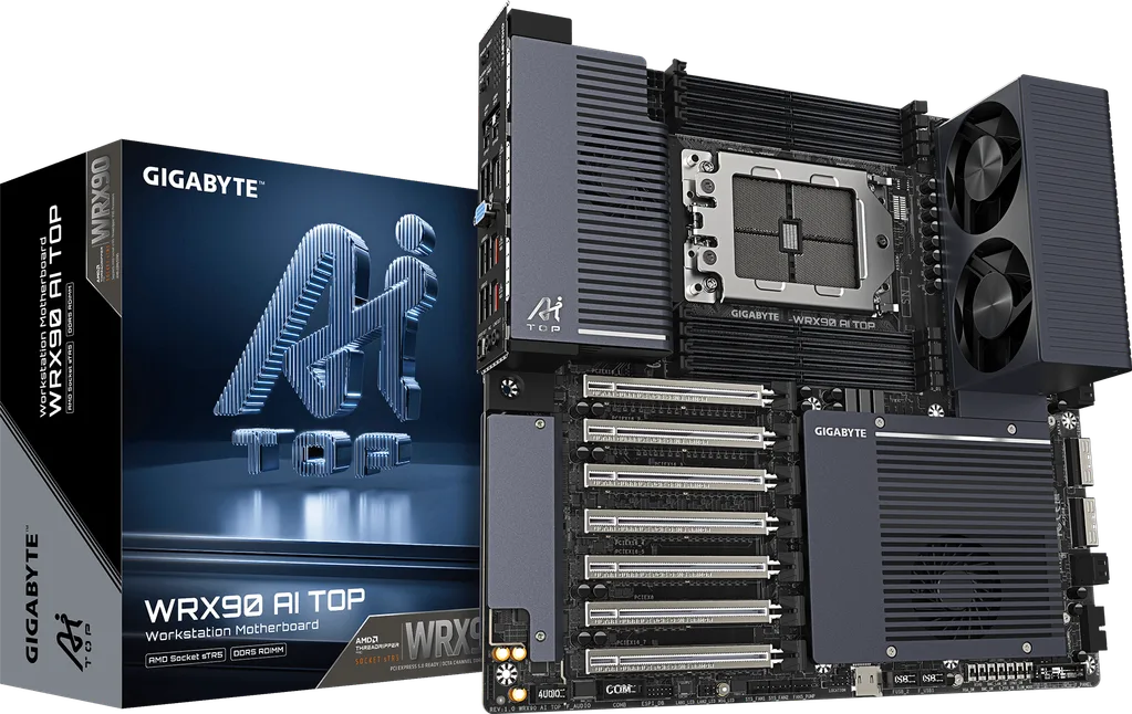 Gigabyte WRX90 AI TOP, 2 TB bellek ve yedi PCIe yuvası sunuyor