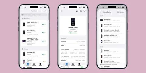 Hoardware, Apple cihaz koleksiyonunu ve yazılım sürümlerini tek yerde topluyor